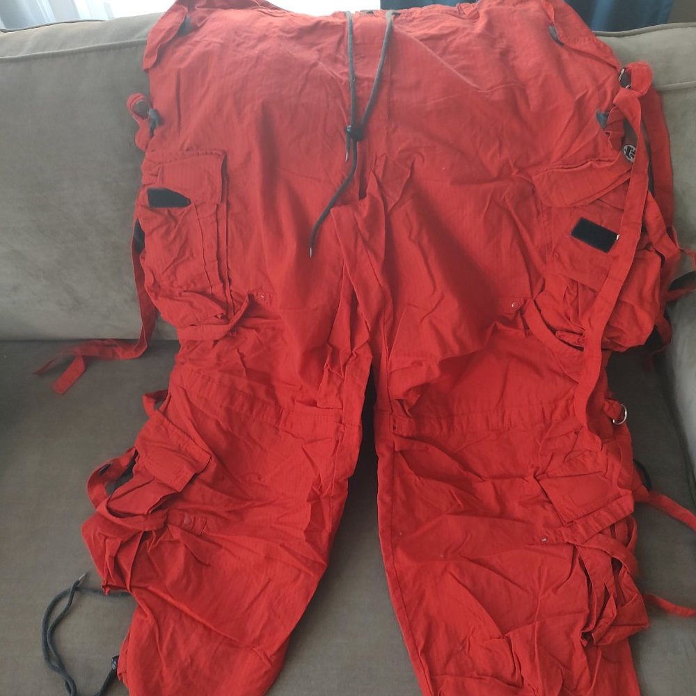 Vintage 90s Red Illig parachute pants